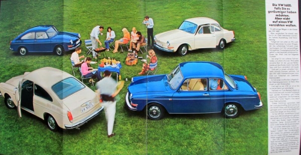 Volkswagen Modelprogram 1969 "Mit einem Kaefer fing alles an" Carbrochure (7746)